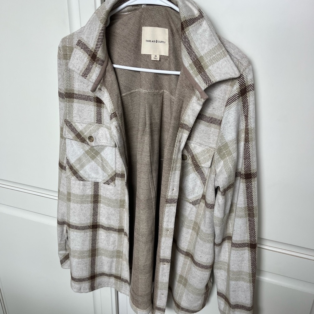 Thread & Supply Beige Textured Jacket
